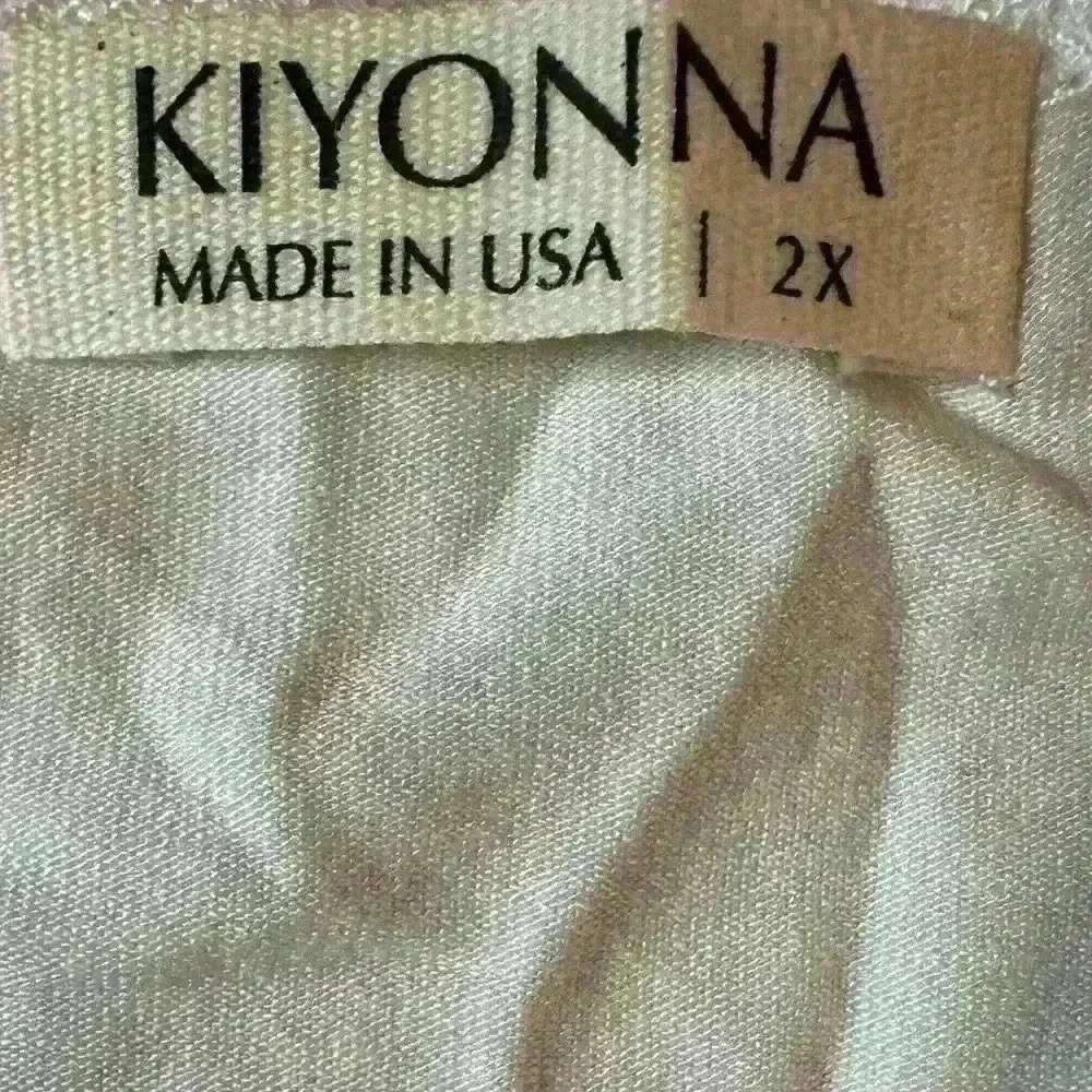 Kiyonna Indie Surplice V-Neck White Maxi Tiered‎ Dress Made In USA Size 2X - Picture 6 of 7